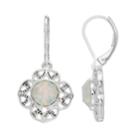 Napier Silver Plated Glass Stone Drop Earrings, Women's, White