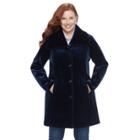 Plus Size Braetan Velveteen Duster Jacket, Women's, Size: 2xl, Blue