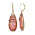 Dana Buchman Simulated Abalone Teardrop Earrings, Women's, Pink