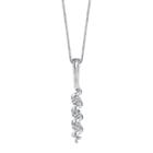Sirena Collection 14k White Gold 1/3 Carat T.w. Certified Diamond 3-stone Swirl Pendant Necklace, Women's, Size: 18