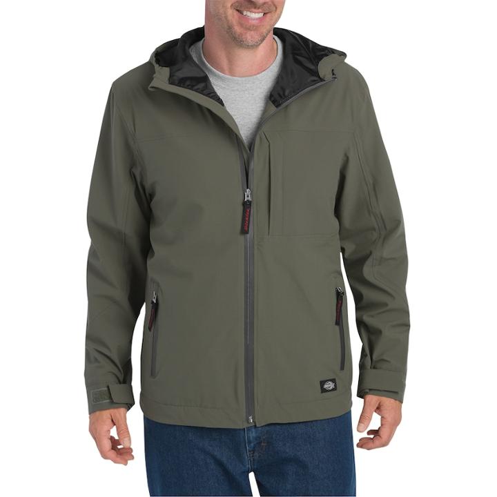 Men's Dickies Waterproof Breathable Hooded Jacket, Size: Xxl, Med Green