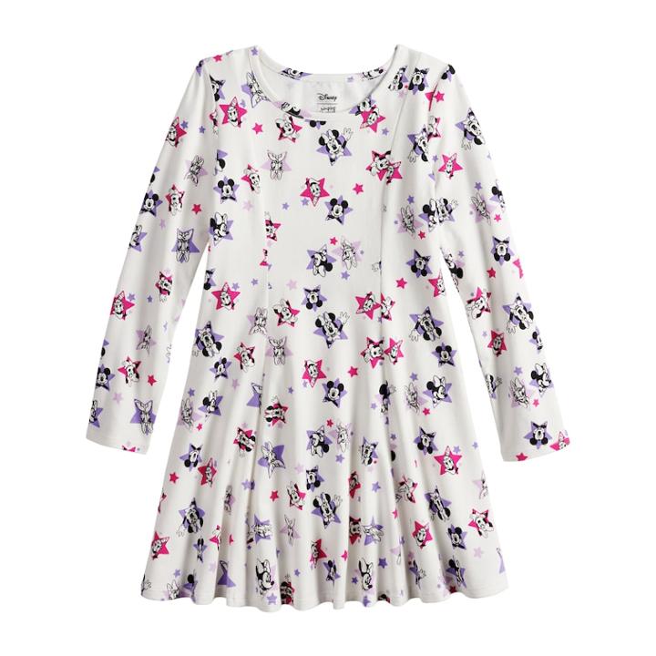 Disney's Mickey Mouse & Friends Girls 4-10 Star Print Dress By Jumping Beans&reg;, Size: 5, Natural