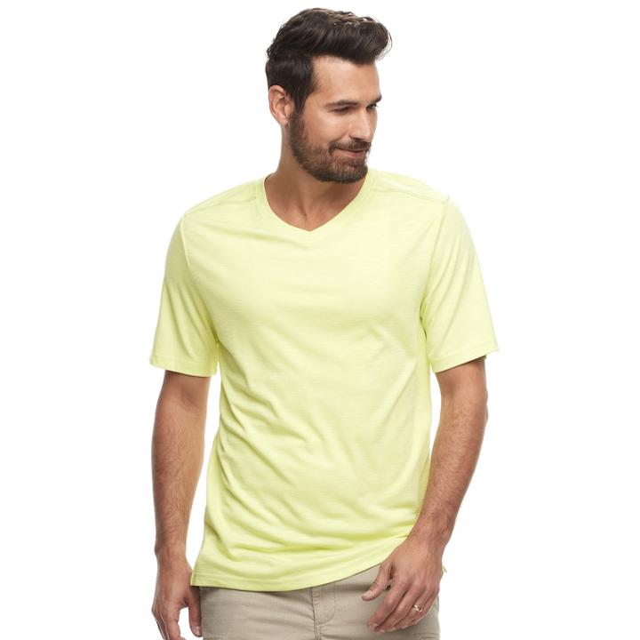 Men's Caribbean Joe St. Maarten Sport V-neck Tee, Size: Xxl, Lt Green