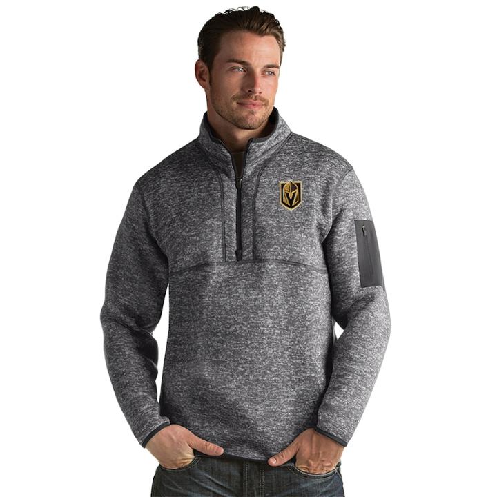 Men's Antigua Vegas Golden Knights Fortune Pullover Jacket, Size: Medium, Grey