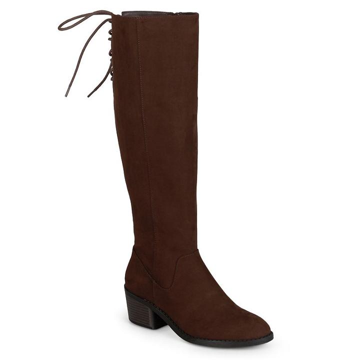 Journee Collection Roz Women's Riding Boots, Girl's, Size: Medium (7.5), Brown