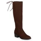 Journee Collection Roz Women's Riding Boots, Girl's, Size: Medium (7.5), Brown