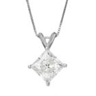 Forever Brilliant 2 1/10 Carat T.w. Lab-created Moissanite 14k White Gold Pendant Necklace, Women's, Size: 18