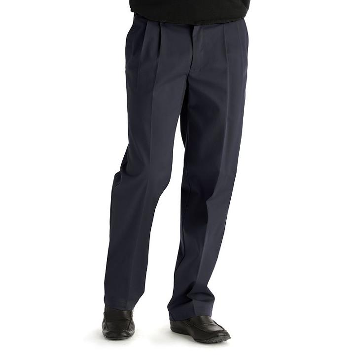 Big & Tall Lee Custom-fit Double-pleated Easy-care Pants, Men's, Size: 48x30, Blue
