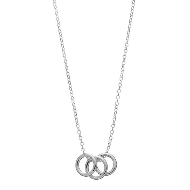 Love This Life Sterling Silver Triple Ring Necklace, Women's