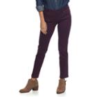Petite Sonoma Goods For Life&trade; Twill Straight-leg Pants, Women's, Size: 14 Petite, Drk Purple