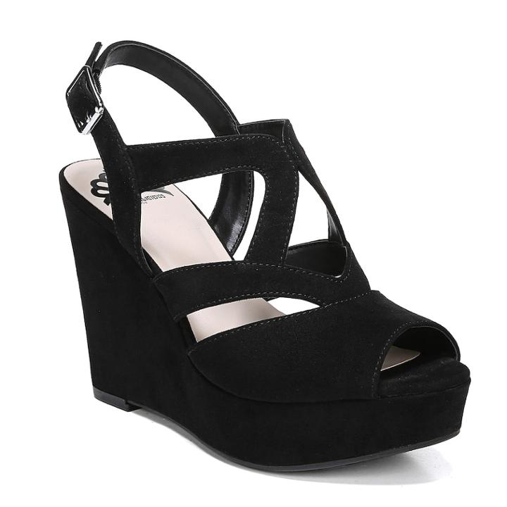 Fergalicious Marcy Women's Wedges, Size: 5.5, Black