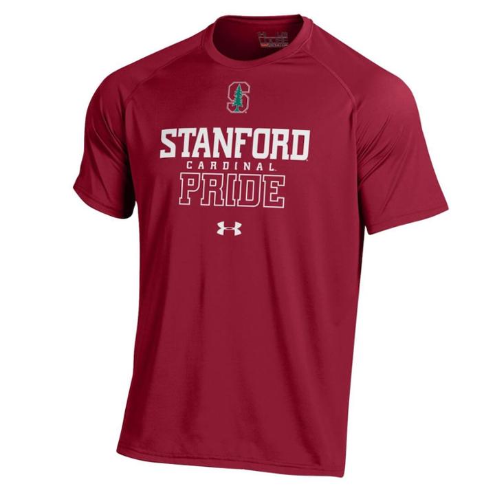 Men's Under Armour Stanford Cardinal Tech Tee, Size: Large, Red
