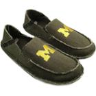 Men's Michigan Wolverines Cazulle Canvas Loafers, Size: 8, Grey
