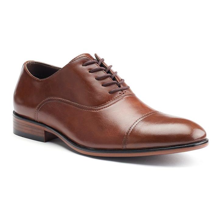 Apt. 9&reg; Duvall Men's Cap-toe Dress Shoes, Size: 8, Brown Oth