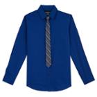 Boys 8-20 Van Heusen Solid Shirt & Striped Tie Set, Boy's, Size: 10-12, Dark Blue