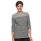 Women's Croft & Barrow&reg; Button Shoulder Tunic, Size: Xl, Light Grey