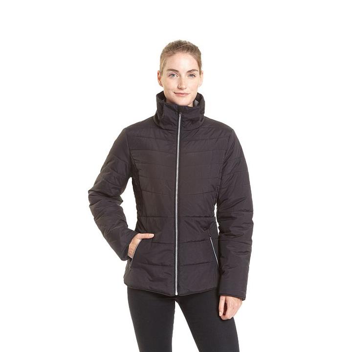 Women's Champion Puffer Hooded Jacket, Size: Xl, Black