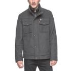 Men's Levi's&reg; Wool-blend Bibbed Trucker Jacket, Size: Small, Dark Grey