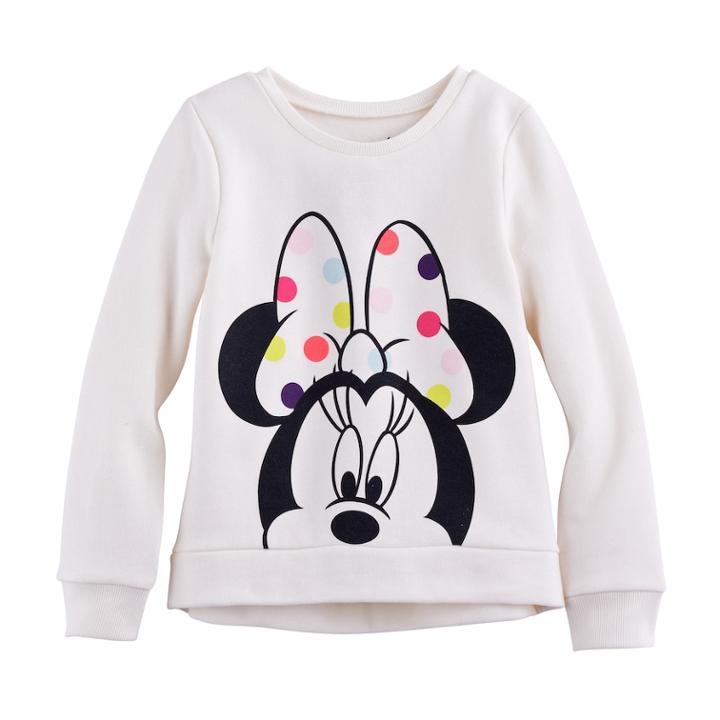 Disney's Minnie Mouse Girls 4-10 High-low Fleece Pullover By Jumping Beans&reg;, Size: 8, White Oth