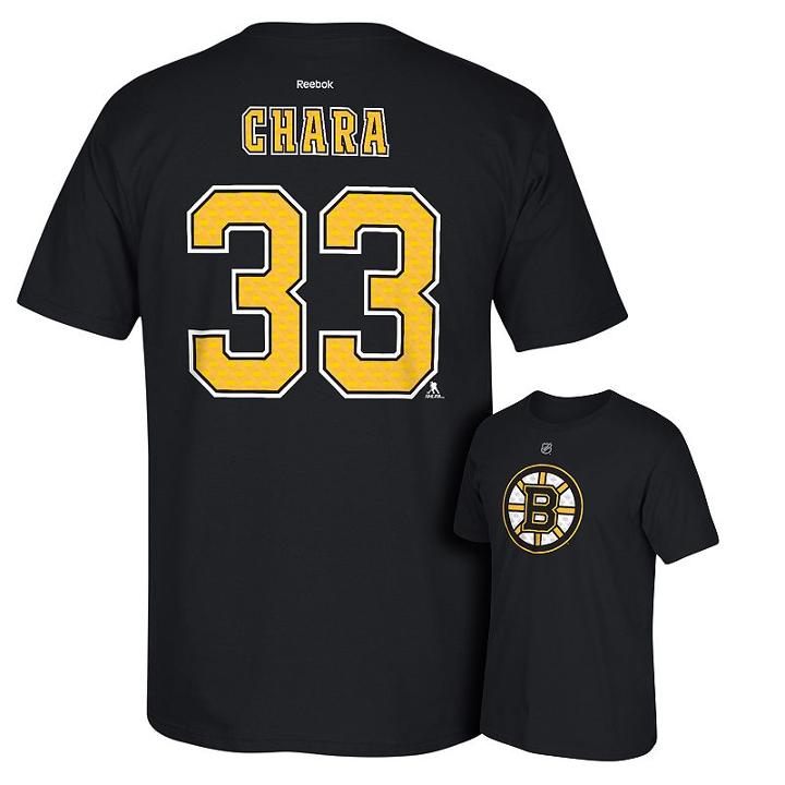 Men's Reebok Boston Bruins Zdeno Chara Matrix Tee, Size: Large, Black