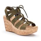 Sonoma Goods For Life&trade; Lenix Women's Wedge Sandals, Size: Medium (9.5), Green