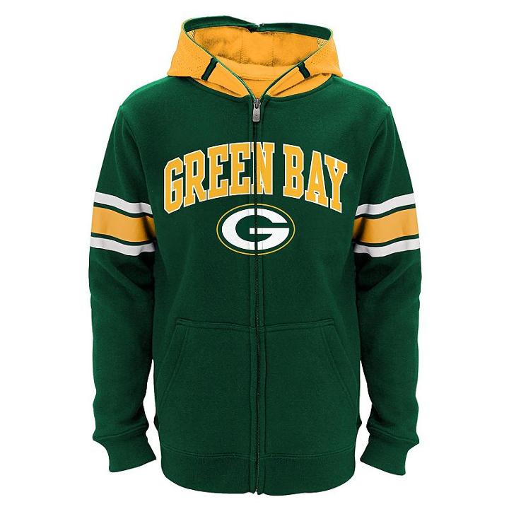 Boys 8-20 Green Bay Packers Helmet Hoodie, Boy's, Size: L(14/16), Green Oth