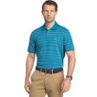 Men's Izod Sportflex Classic-fit Feeder-striped Performance Polo, Size: Xxl, Blue Other