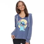 Disney's Lilo & Stitch Juniors' Graphic Long Sleeve Hoodie, Teens, Size: Large, Blue
