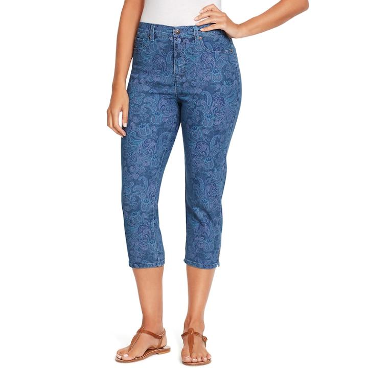 Women's Gloria Vanderbilt Amanda Capris, Size: 14, Med Blue