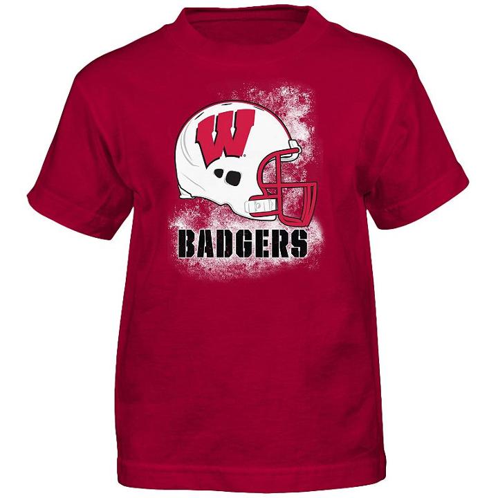 Boys 4-7 Wisconsin Badgers Helmet Tee, Boy's, Size: L(7), Red