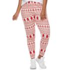 Juniors' Plus Size So&reg; Holiday Leggings, Teens, Size: 2xl, White
