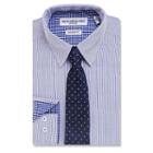 Men's Nick Graham Everywhere Modern-fit Dress Shirt And Tie Boxed Set, Size: 2x-36/37, Blue