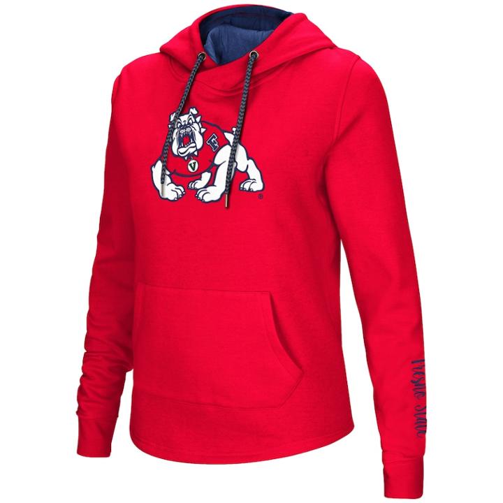 Women's Fresno State Bulldogs Crossover Hoodie, Size: Medium, Dark Red