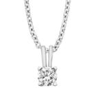Diamonore Sterling Silver 1/2-ct. T.w. Simulated Diamond Solitaire Pendant, Women's, Size: 16, White
