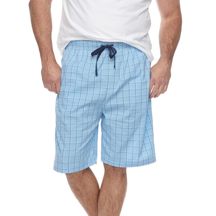 Big & Tall Croft & Barrow&reg; True Comfort Stretch Sleep Shorts, Men's, Size: L Tall, Med Blue