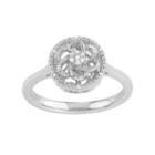 Simply Vera Vera Wang Diamond Accent Flower Swirl Ring, Women's, Size: 9, White