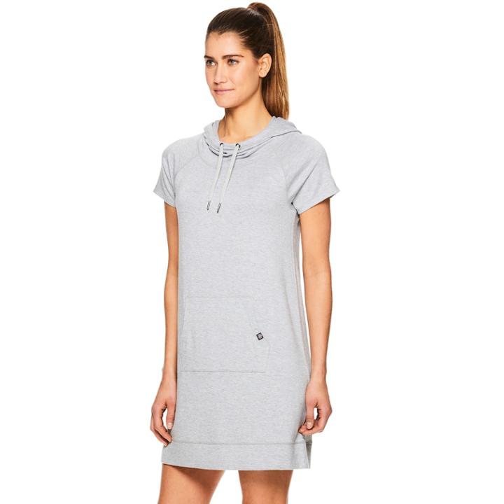 Women's Gaiam Bliss Short Sleeve Yoga Dress, Size: Xl, White