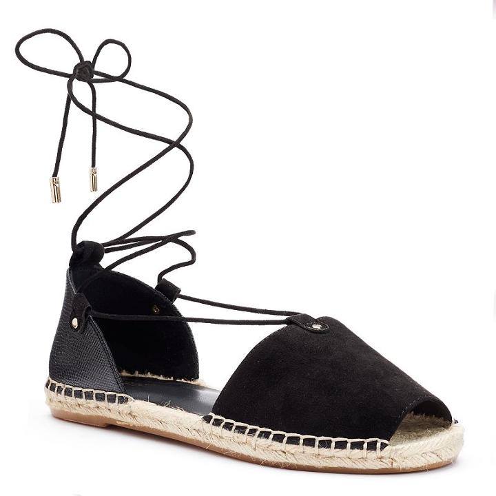 Apt. 9&reg; Women's Two-piece Espadrille Sandals, Size: 8, Black