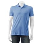Men's Apt. 9&reg; Jaspe Slim-fit Textured Polo, Size: Xxl Slim, Blue (navy)
