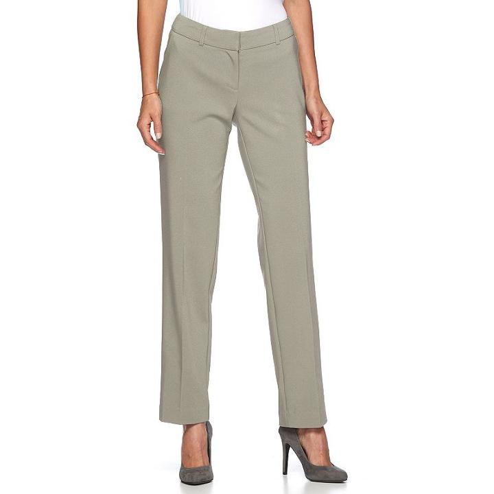 Petite Apt. 9&reg; Torie Curvy Fit Dress Pants, Women's, Size: 12p-short, Grey