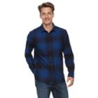 Men's Apt. 9&reg; Brushed Flannel Button-down Shirt, Size: Medium, Blue