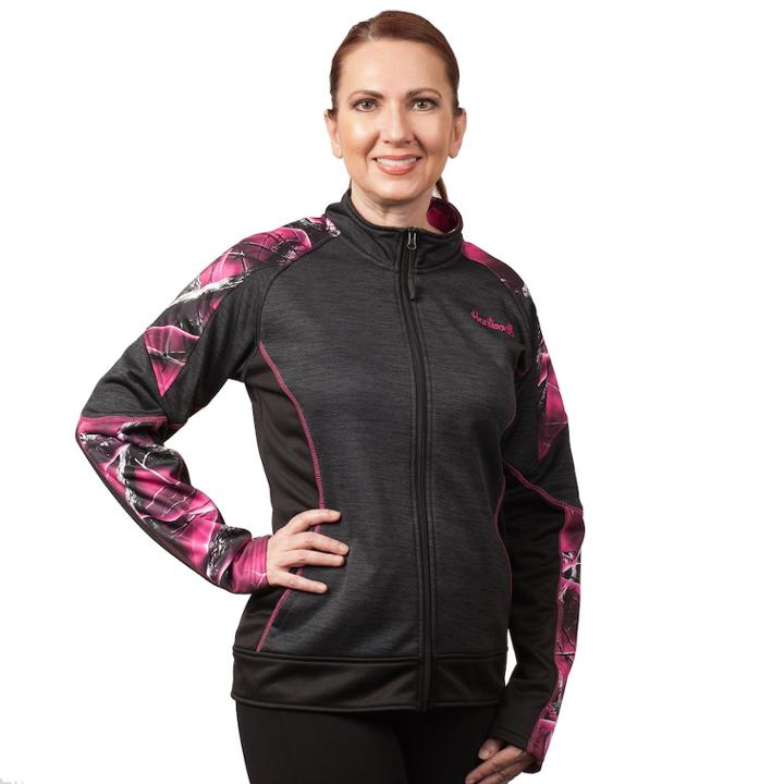 Women's Huntworth Heather Performance Fleece Jacket, Size: Small, Black