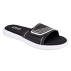 Men's Chaps Striped Slide-on Sandals, Size: Large, White