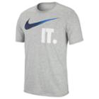 Men's Nike Check It Dry Tee, Size: Small, Dark Grey