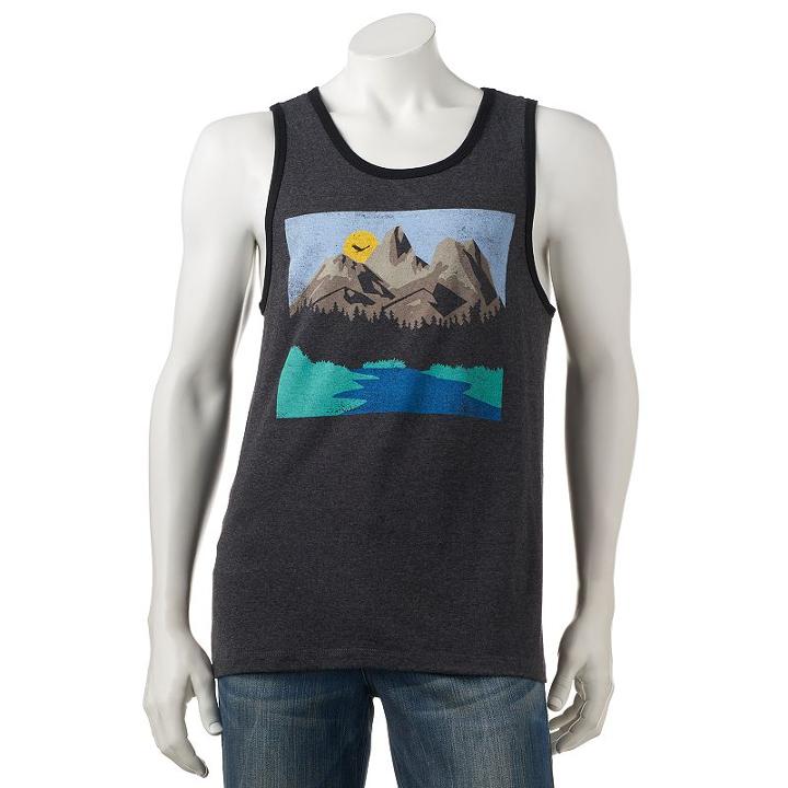 Men's Urban Pipeline® Rolling Trees Tank Top, Size: Small, Black