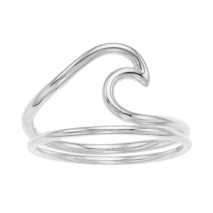 Love This Life Sterling Silver Wave Ring Set, Women's, Size: 9