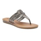 Sonoma Goods For Life&trade; Women's Strappy Thong Sandals, Size: Medium (7), Light Grey