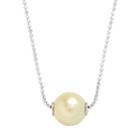 Sterling Silver Golden South Sea Cultured Pearl Pendant, Women's, Size: 18, White