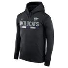 Men's Nike Kansas State Wildcats Therma-fit Hoodie, Size: Xl, Black