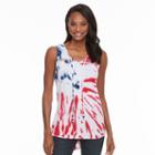 Women's World Unity Tie-dye Flag Tank, Size: Xxl, Med Red
